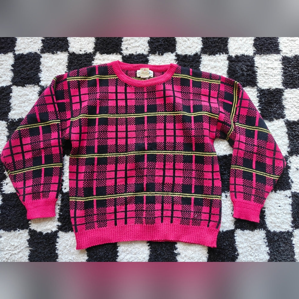 The Bay Vintage Plaid Sweater